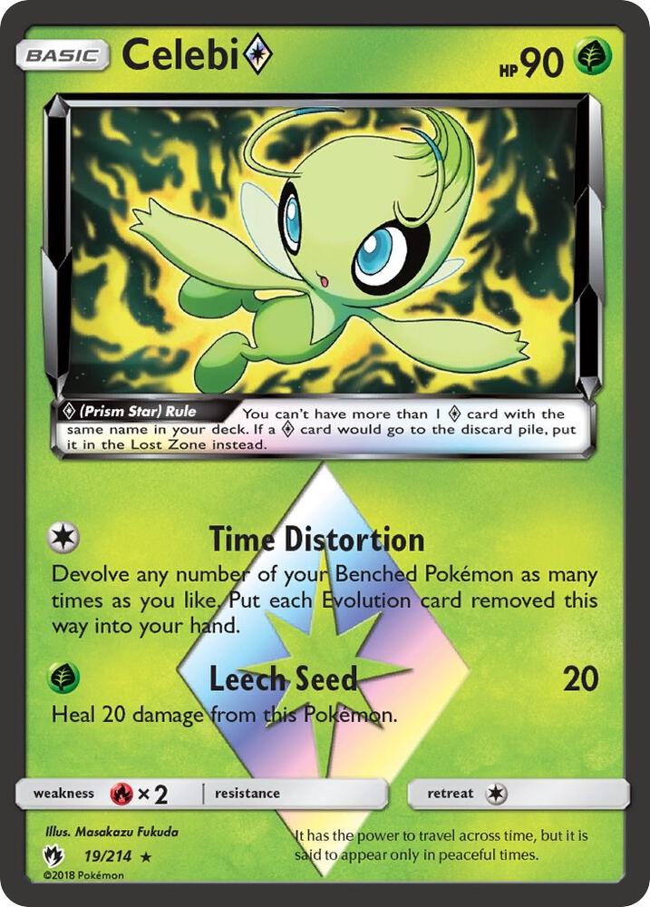 Celebi Prism Star - 19/214 | Prism Rare | (SM8 | SM - Lost Thunder)