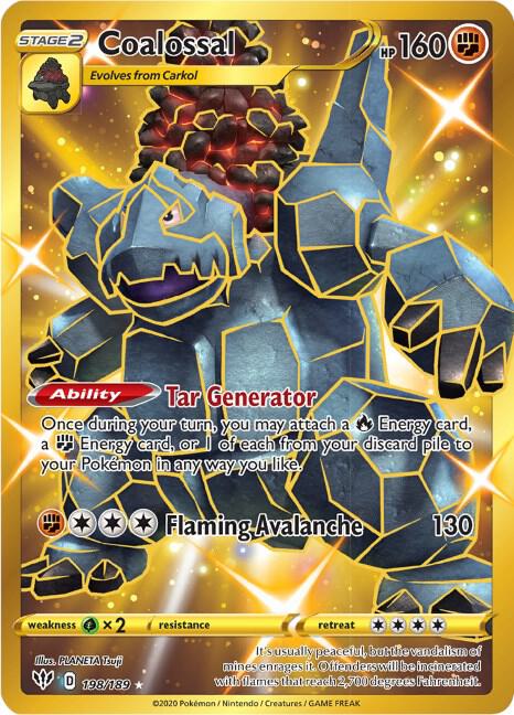 Coalossal (Secret) - 198/189 | Secret Rare | (SWSH03 | SWSH03: Darkness Ablaze)