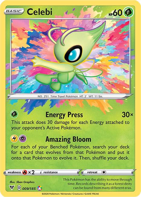 Celebi - 009/185 | Amazing Rare | (SWSH04 | SWSH04: Vivid Voltage)