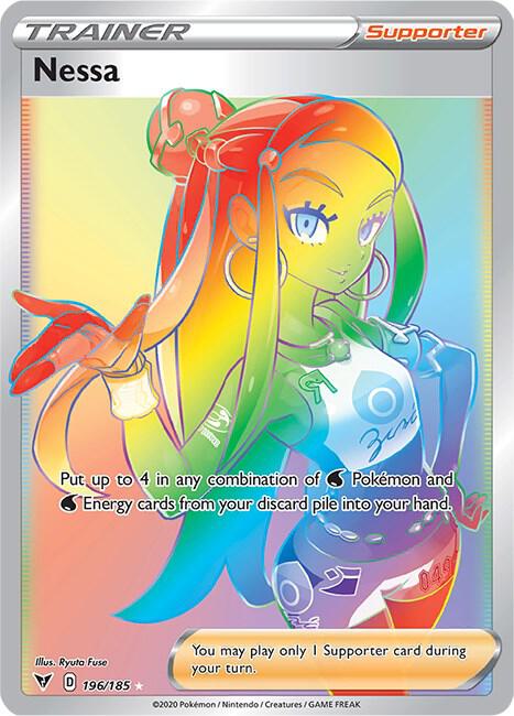 Nessa (Secret) - 196/185 | Secret Rare | (SWSH04 | SWSH04: Vivid Voltage)