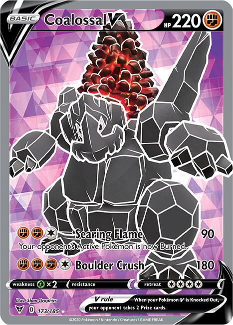 Coalossal V (Full Art) - 173/185 | Ultra Rare | (SWSH04 | SWSH04: Vivid Voltage)
