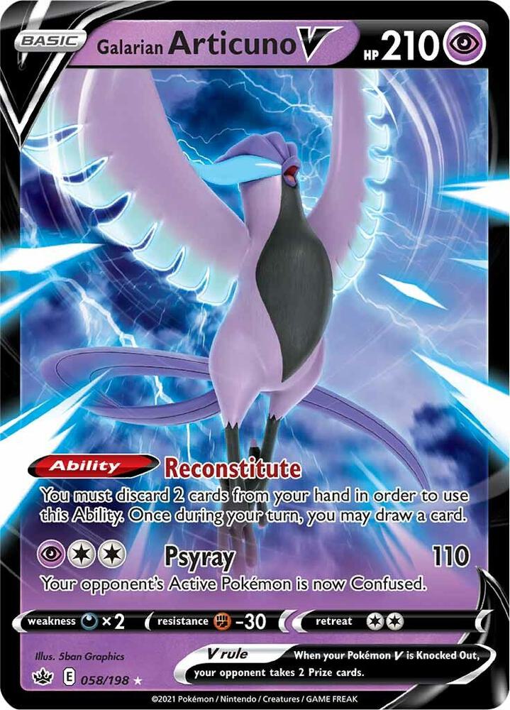 Galarian Articuno V - 058/198 | Ultra Rare | (SWSH06 | SWSH06: Chilling Reign)