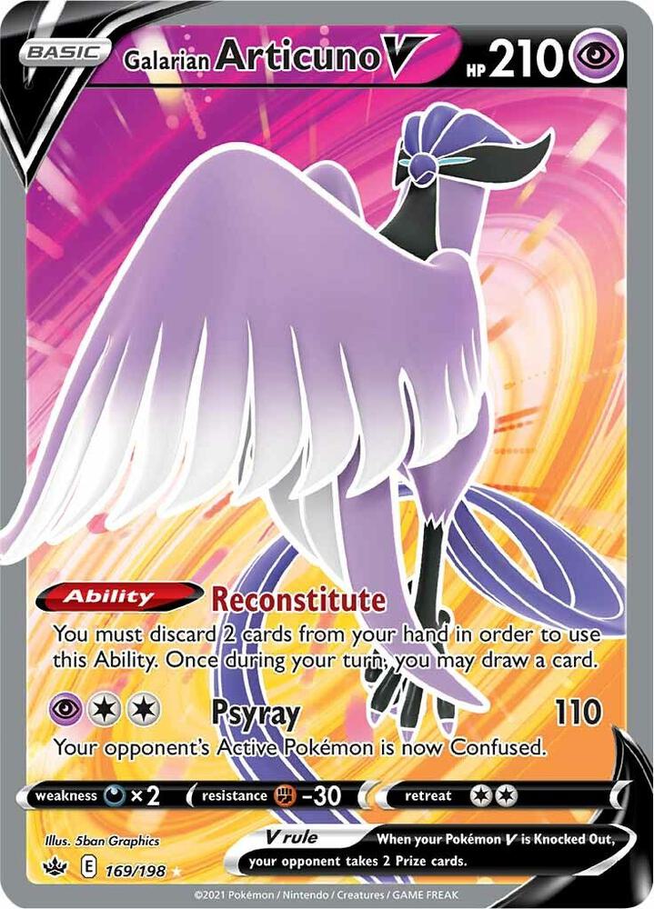 Galarian Articuno V (Full Art) - 169/198 | Ultra Rare | (SWSH06 | SWSH06: Chilling Reign)