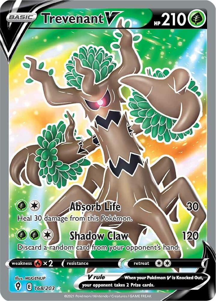 Trevenant V (Full Art) - 168/203 | Ultra Rare | (SWSH07 | SWSH07: Evolving Skies)