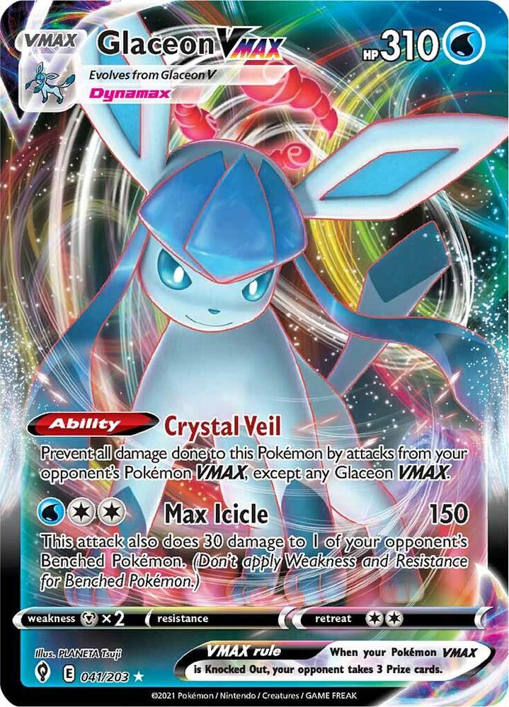 Glaceon VMAX - 041/203 | Ultra Rare | (SWSH07 | SWSH07: Evolving Skies)