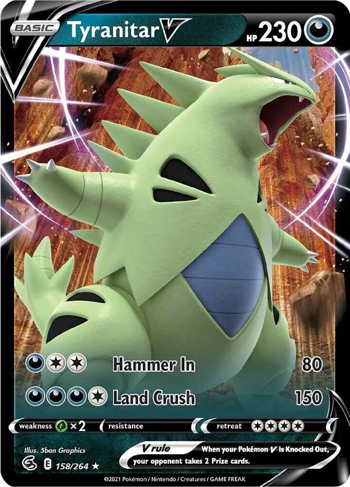 Tyranitar V - 158/264 | Ultra Rare | (SWSH08 | SWSH08: Fusion Strike)