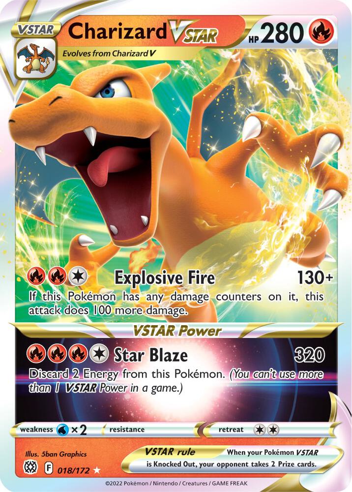 Charizard VSTAR - 018/172 | Ultra Rare | (SWSH09 | SWSH09: Brilliant Stars)