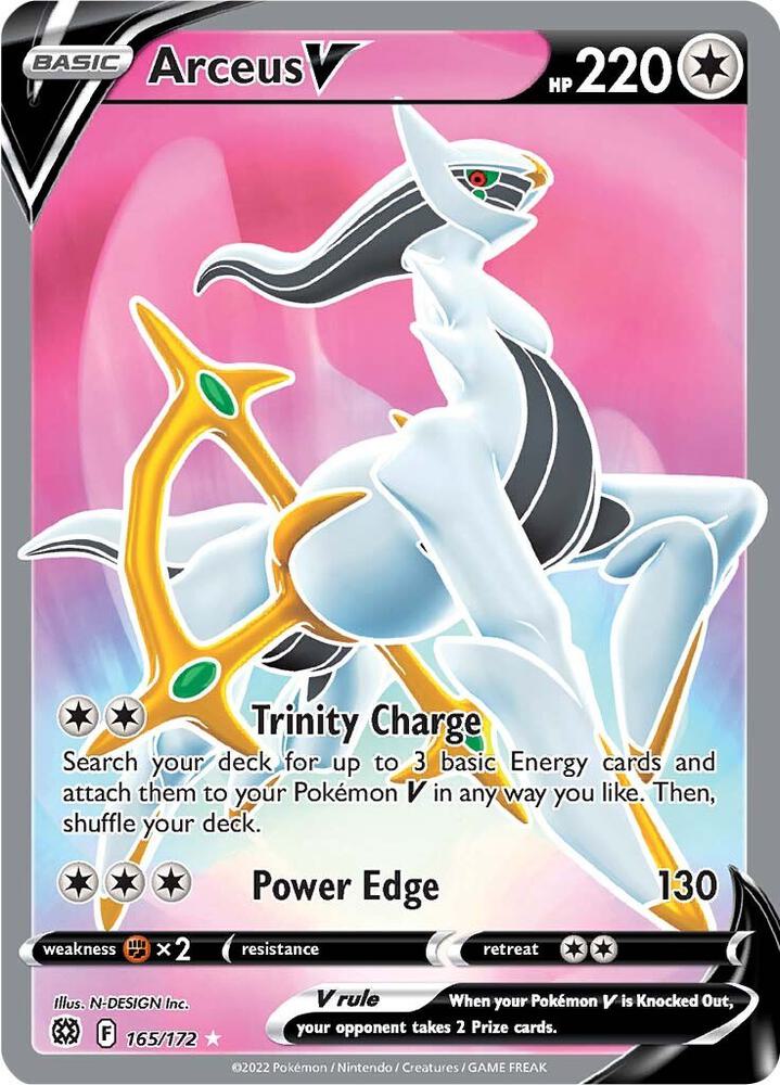 Arceus V (Full Art) - 165/172 | Ultra Rare | (SWSH09 | SWSH09: Brilliant Stars)