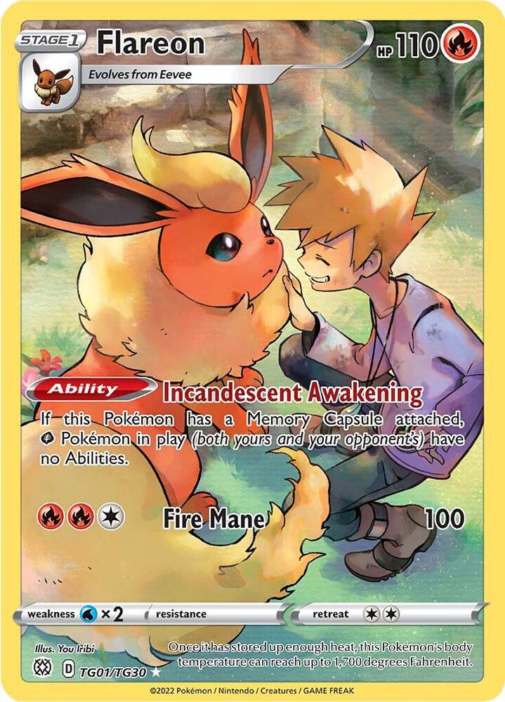 Flareon - TG01/TG30 | Ultra Rare | (SWSH09:TG | SWSH09: Brilliant Stars Trainer Gallery)