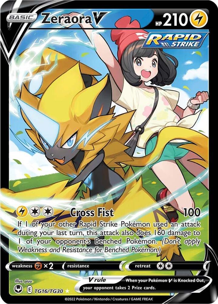 Zeraora V - TG16/TG30 | Ultra Rare | (SWSH12: TG | SWSH12: Silver Tempest Trainer Gallery)
