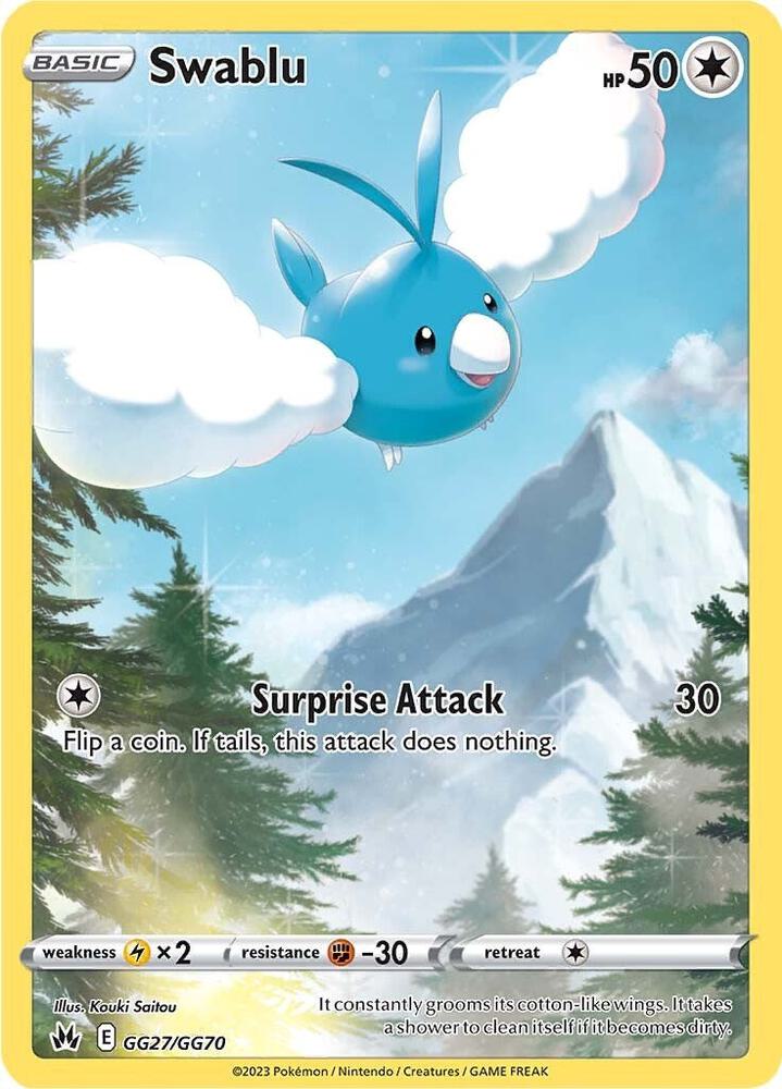 Swablu - GG27/GG70 | Ultra Rare | (CRZ:GG | SWSH: Crown Zenith: Galarian Gallery)