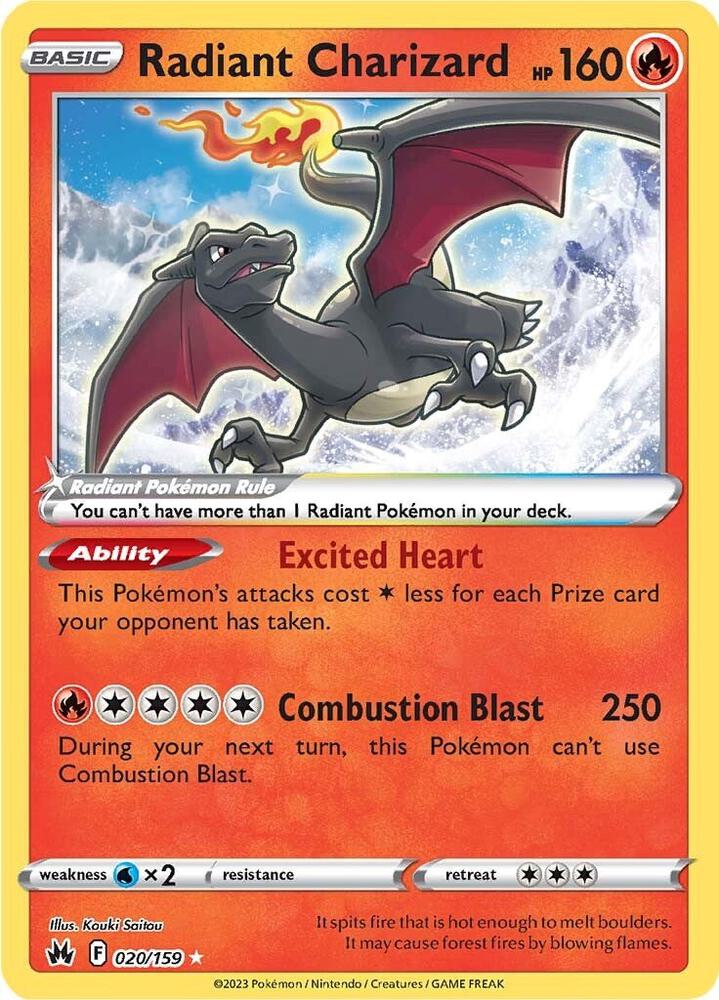 Radiant Charizard - 020/159 | Radiant Rare | (CRZ | SWSH: Crown Zenith)