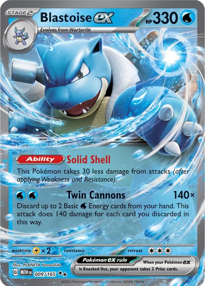 Blastoise ex - 009/165 | Double Rare | (MEW | SV: Scarlet & Violet 151)