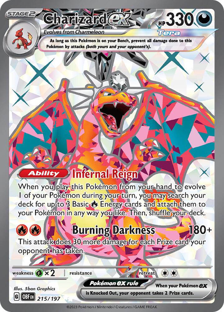Charizard ex - 215/197 | Ultra Rare | (OBF | SV03: Obsidian Flames)