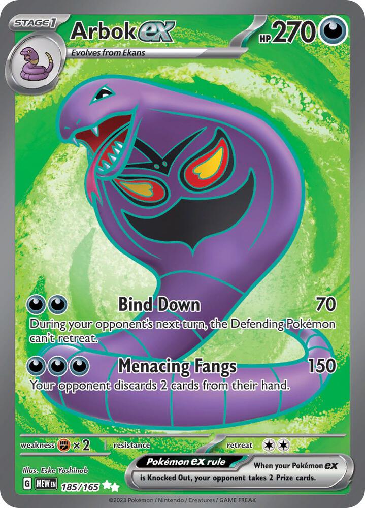 Arbok ex - 185/165 | Ultra Rare | (MEW | SV: Scarlet & Violet 151)