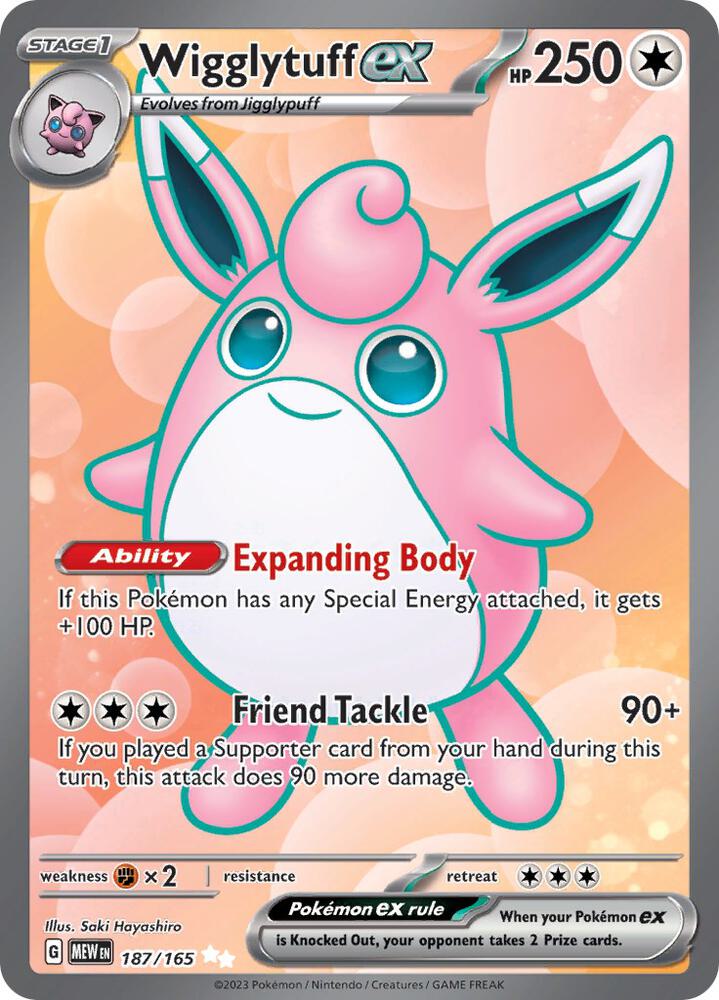 Wigglytuff ex - 187/165 | Ultra Rare | (MEW | SV: Scarlet & Violet 151)
