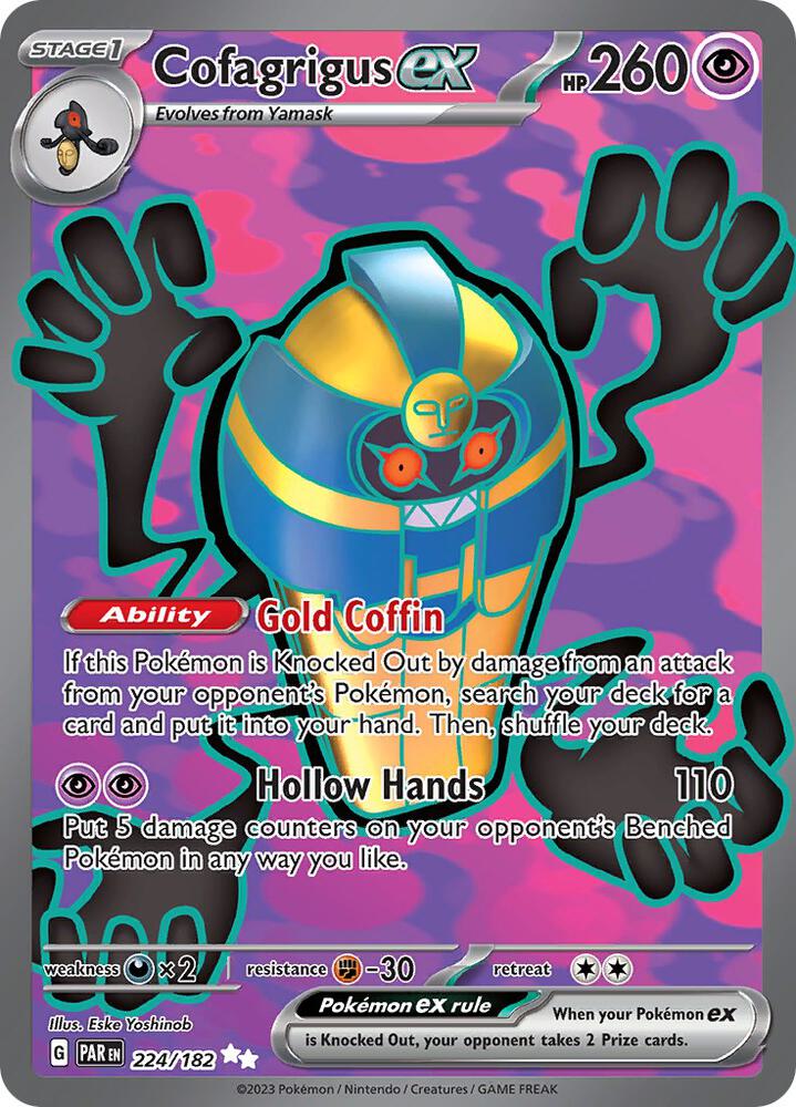 Cofagrigus ex - 224/182 | Ultra Rare | (PAR | SV04: Paradox Rift)
