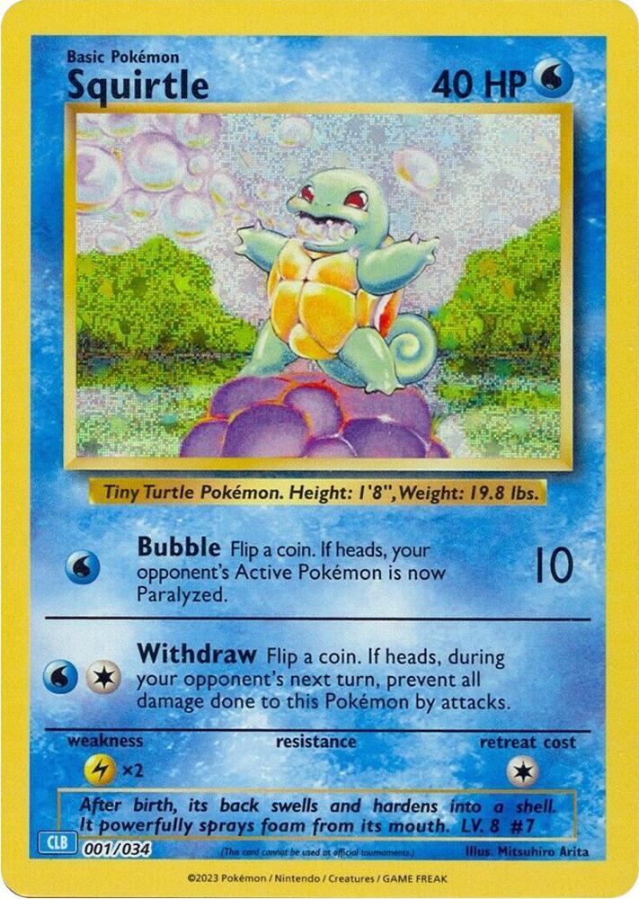 Squirtle - 001/034 | Classic Collection | (CL | Trading Card Game Classic)