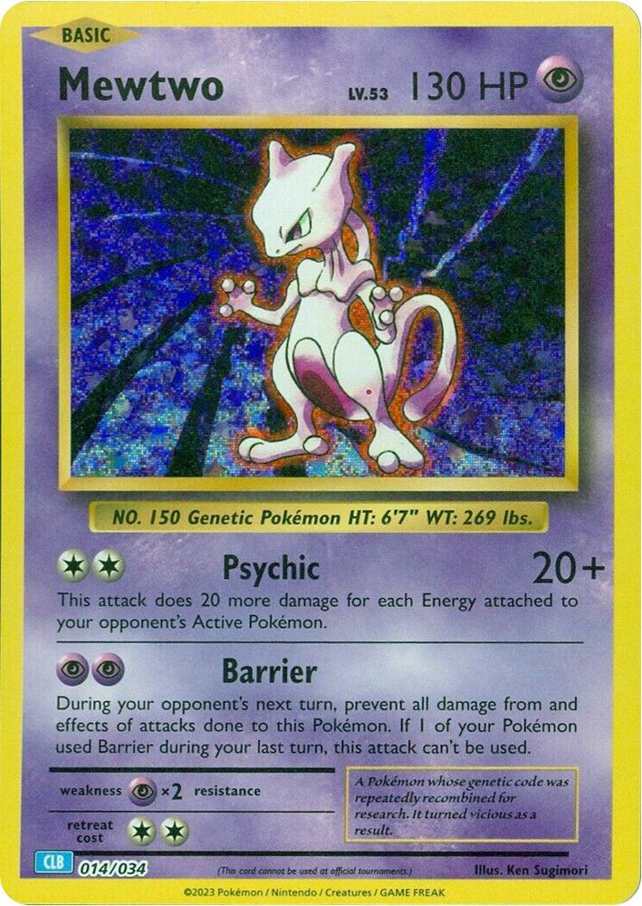 Mewtwo - 014/034 | Classic Collection | (CL | Trading Card Game Classic)