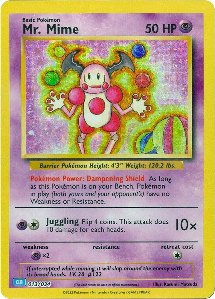 Mr. Mime - 013/034 | Classic Collection | (CL | Trading Card Game Classic)
