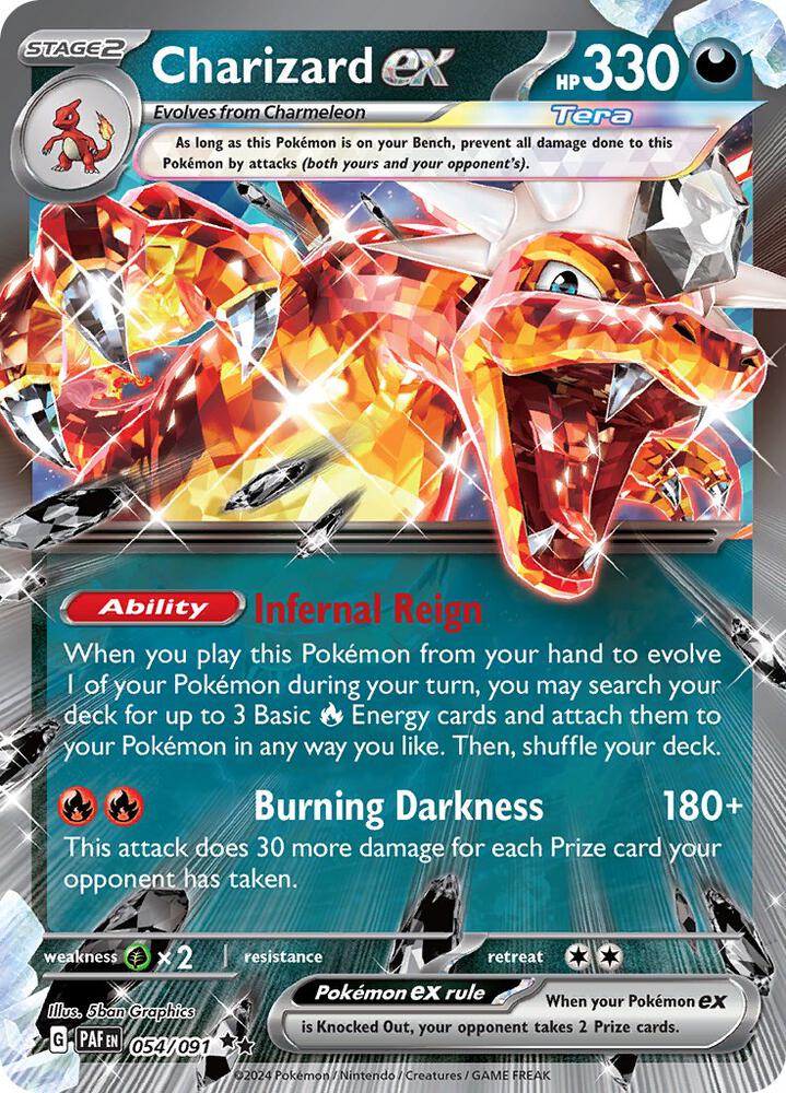 Charizard ex - 054/091 | Double Rare | (PAF | SV: Paldean Fates)