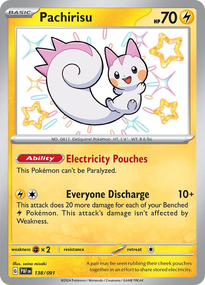 Pachirisu - 138/091 | Shiny Rare | (PAF | SV: Paldean Fates)