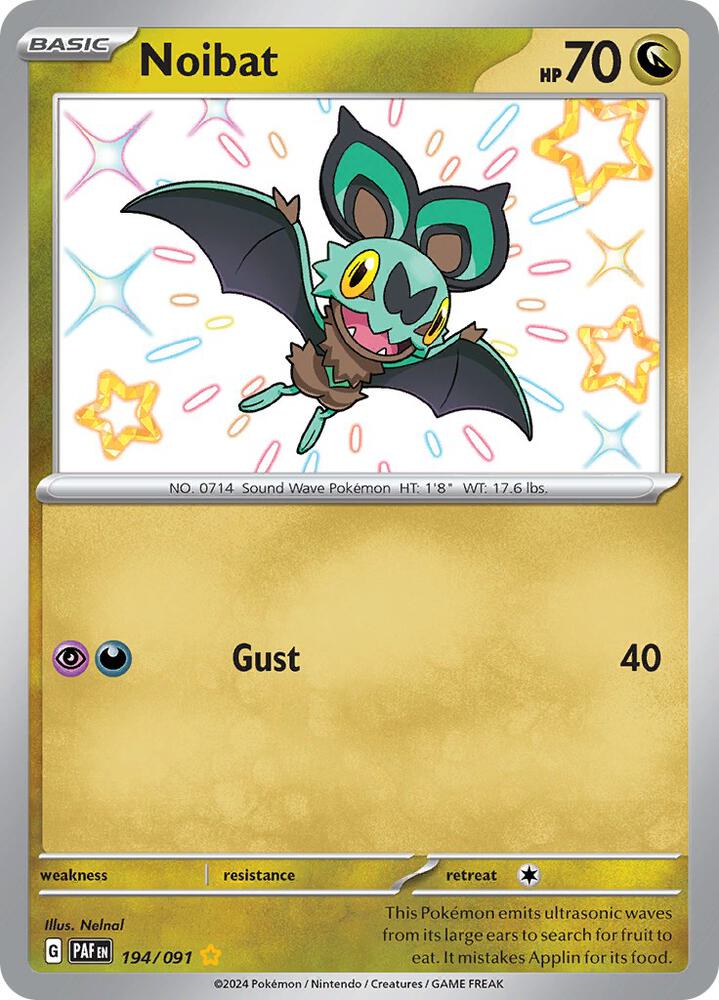 Noibat - 194/091 | Shiny Rare | (PAF | SV: Paldean Fates)