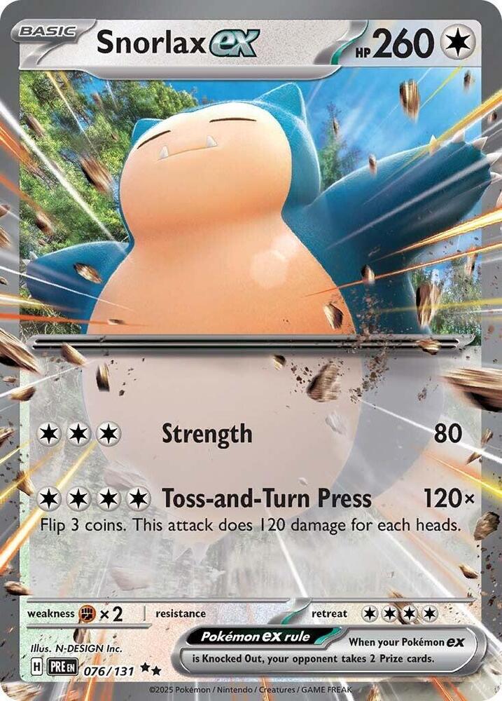 Snorlax ex - 076/131 | Double Rare | (PRE | SV: Prismatic Evolutions)