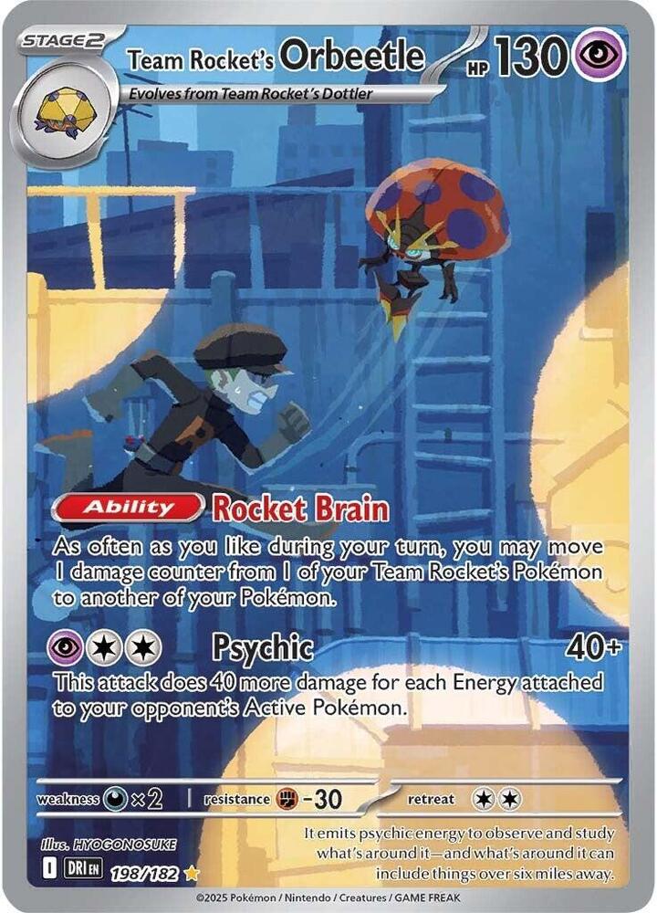 Team Rocket's Orbeetle - 198/182 | Illustration Rare | (DRI | SV10: Destined Rivals)