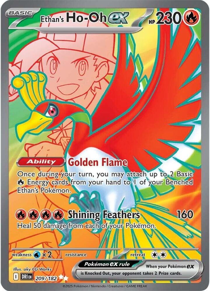 Ethan's Ho-Oh ex - 209/182 | Ultra Rare | (DRI | SV10: Destined Rivals)