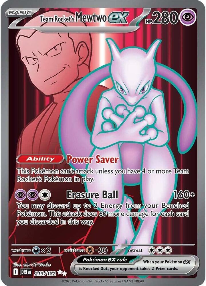 Team Rocket's Mewtwo ex - 213/182 | Ultra Rare | (DRI | SV10: Destined Rivals)