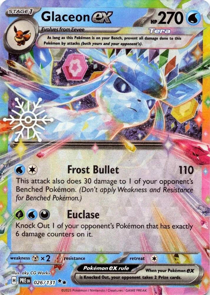 Glaceon ex (Holiday Calendar) - 026/131 | Double Rare | (MCAP | Miscellaneous Cards & Products)