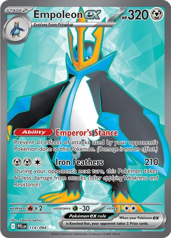 Empoleon ex - 114/094 | Ultra Rare | (PFL | ME02: Phantasmal Flames)