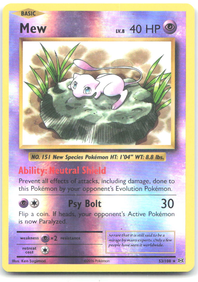 Mew - 53/108 | Holo Rare | (EVO | XY - Evolutions)