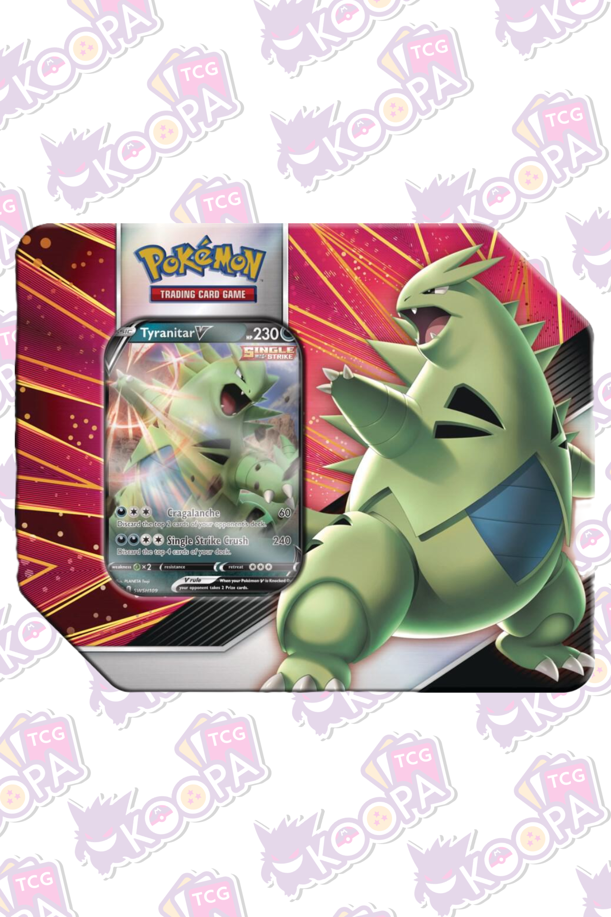 Pokemon TCG: V Strikers Tin (Tyranitar) - Full Shrink Wrap