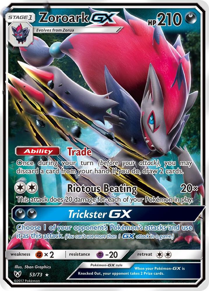 Zoroark GX - 53/73 | Ultra Rare | (SHL | Shining Legends)