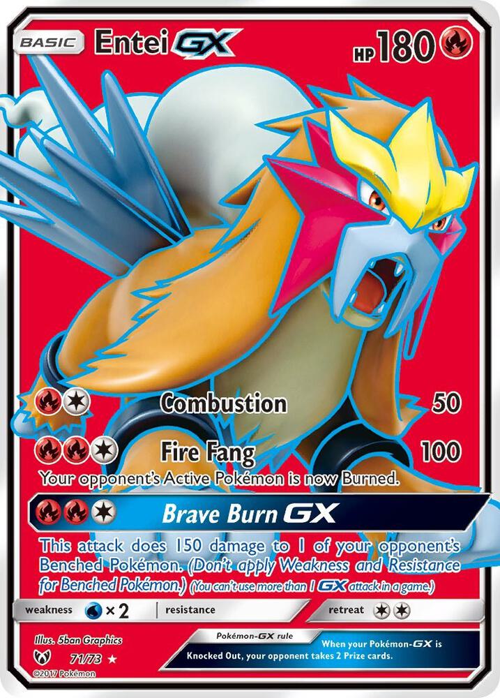 Entei GX (Full Art) - 71/73 | Ultra Rare | (SHL | Shining Legends)