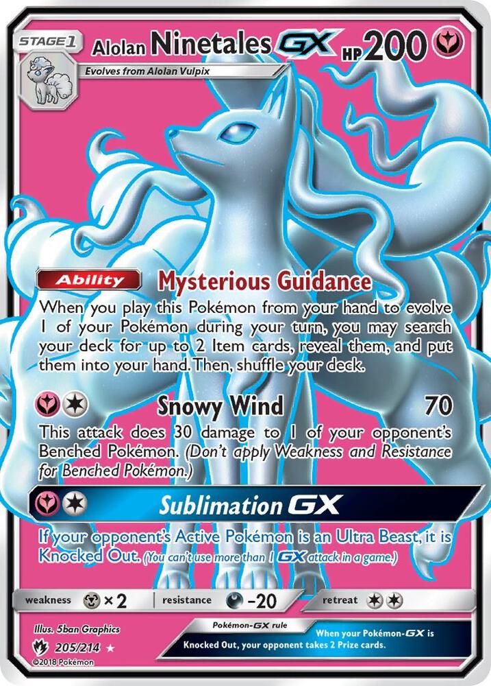Alolan Ninetales GX (Full Art) - 205/214 | Ultra Rare | (SM8 | SM - Lost Thunder)
