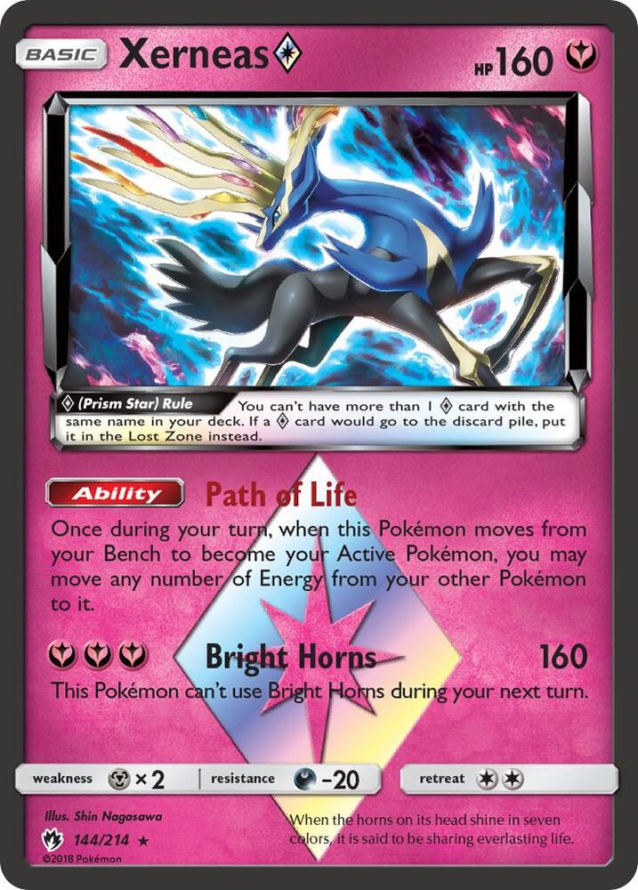 Xerneas Prism Star - 144/214 | Prism Rare | (SM8 | SM - Lost Thunder)