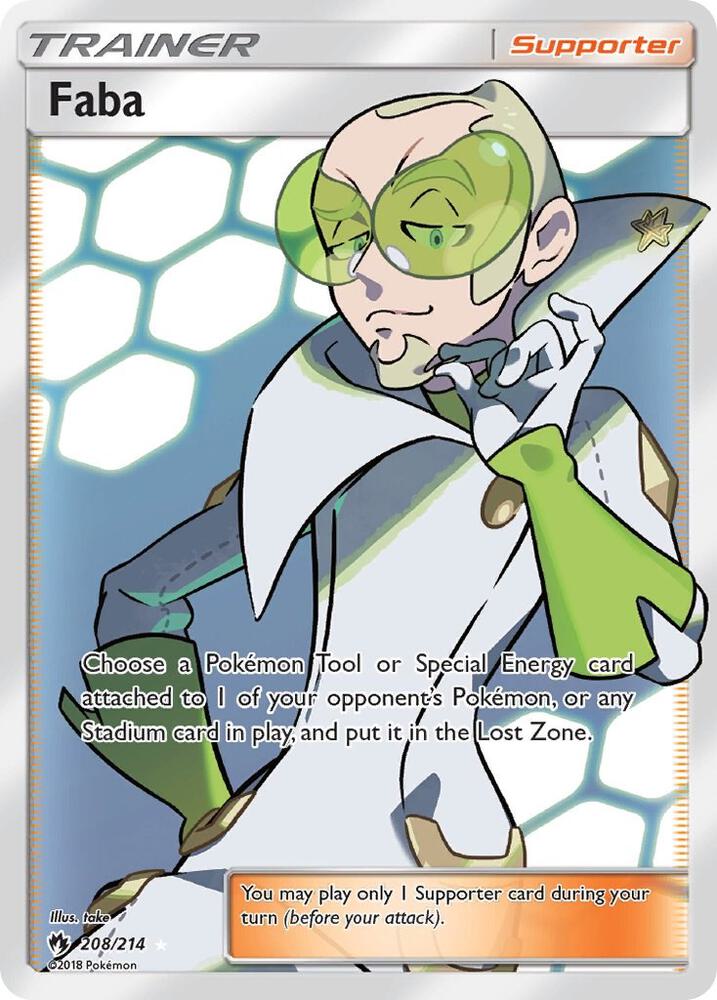 Faba (Full Art) - 208/214 | Ultra Rare | (SM8 | SM - Lost Thunder)