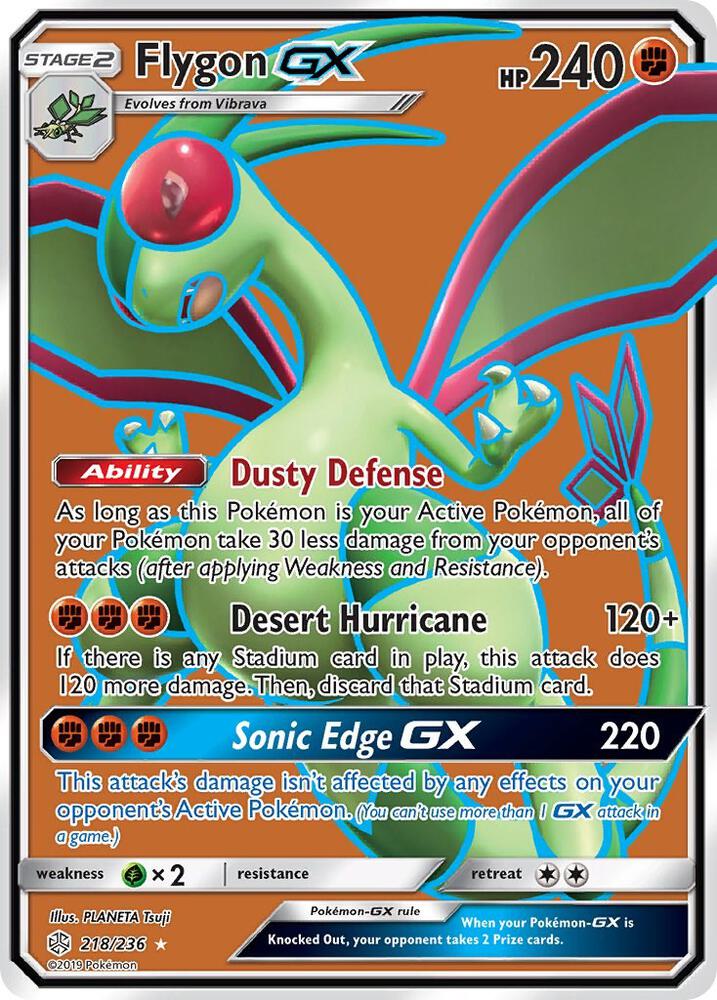 Flygon GX (Full Art) - 218/236 | Ultra Rare | (SM12 | SM - Cosmic Eclipse)