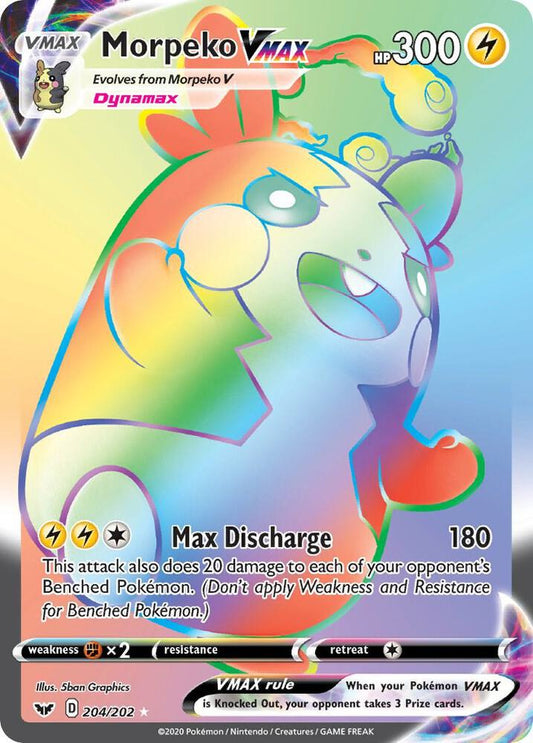 Morpeko VMAX (Secret) - 204/202 | Secret Rare | (SWSH01 | SWSH01: Sword & Shield Base Set)