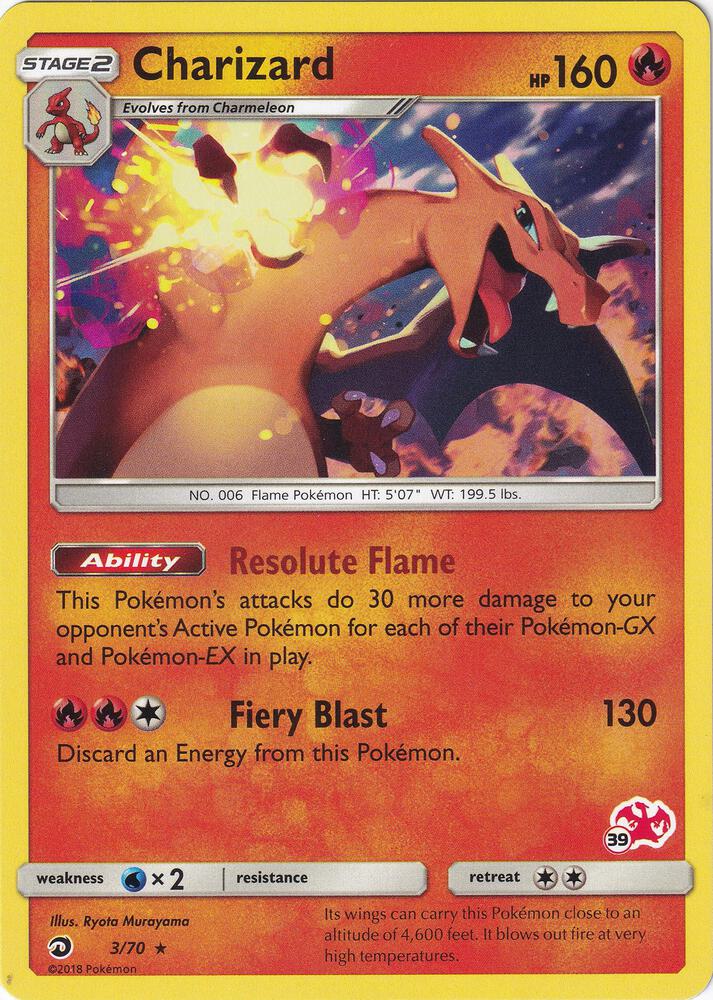 Charizard (#39 Charizard Stamped) - 003/070 | Promo | (BTA | Battle Academy)