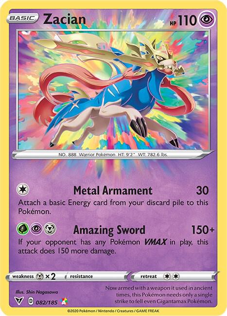 Zacian - 082/185 | Amazing Rare | (SWSH04 | SWSH04: Vivid Voltage)