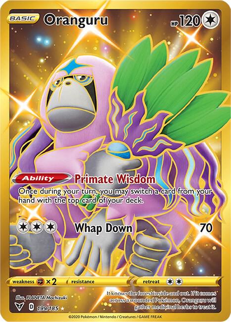 Oranguru (Secret) - 199/185 | Secret Rare | (SWSH04 | SWSH04: Vivid Voltage)