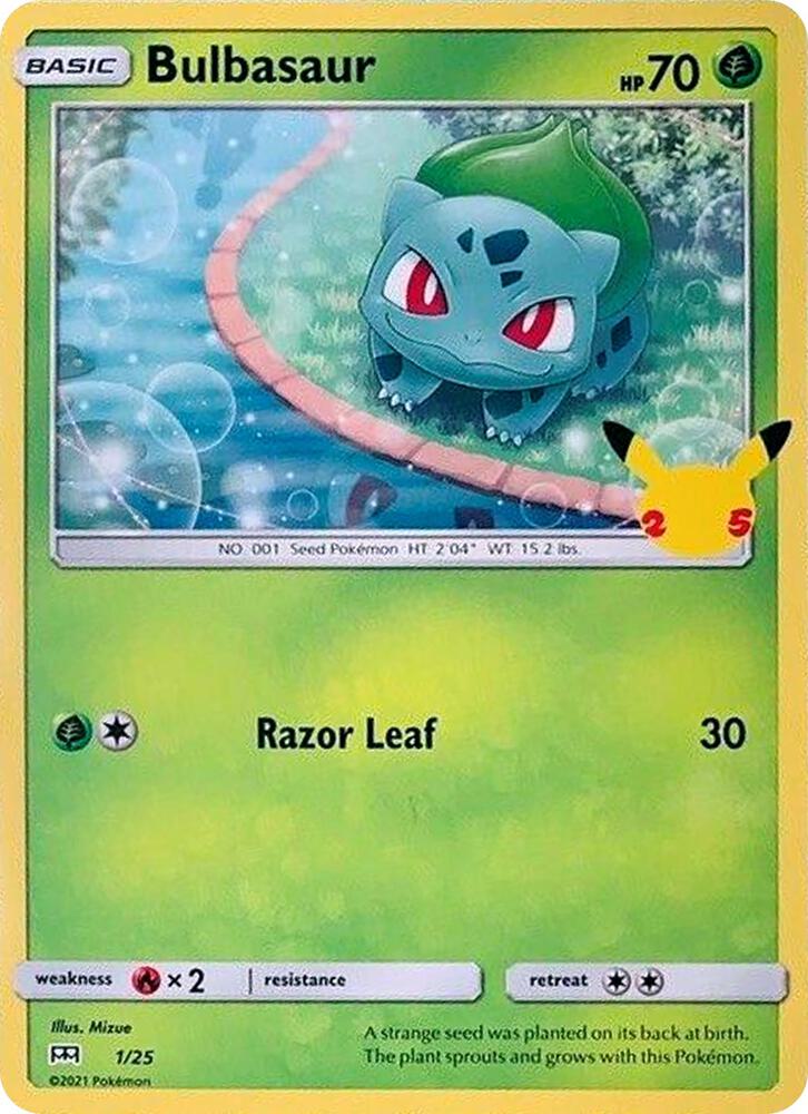 Bulbasaur - 1/25 - 001/025 | Promo | (M21 | McDonald's 25th Anniversary Promos)