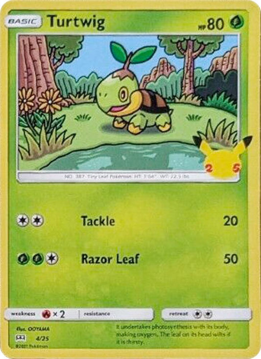 Turtwig - 4/25 - 004/025 | Promo | (M21 | McDonald's 25th Anniversary Promos)