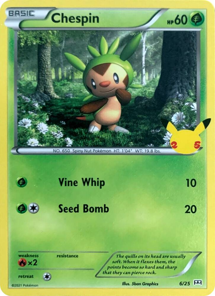 Chespin - 6/25 - 006/025 | Promo | (M21 | McDonald's 25th Anniversary Promos)