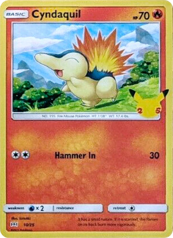 Cyndaquil - 10/25 - 010/025 | Promo | (M21 | McDonald's 25th Anniversary Promos)
