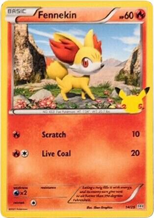 Fennekin - 14/25 - 014/025 | Promo | (M21 | McDonald's 25th Anniversary Promos)